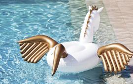 Gold Pegasus Pool Float