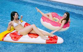 White Pizza Pool Float